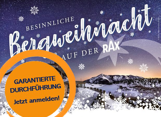 BESINNLICHE BERGWEIHNACHT AUF DER RAX 29.11.2024